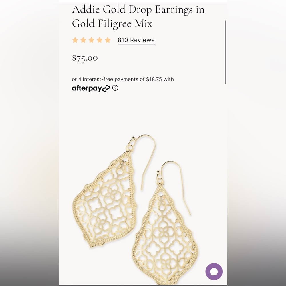 Kendra Scott Addie Gold Drop Earrings